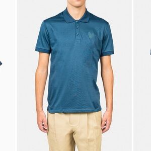 MENS XL FITTED BLUE INIMIGO COTTON POLO SHIRT Classic Embroidery Heart J…